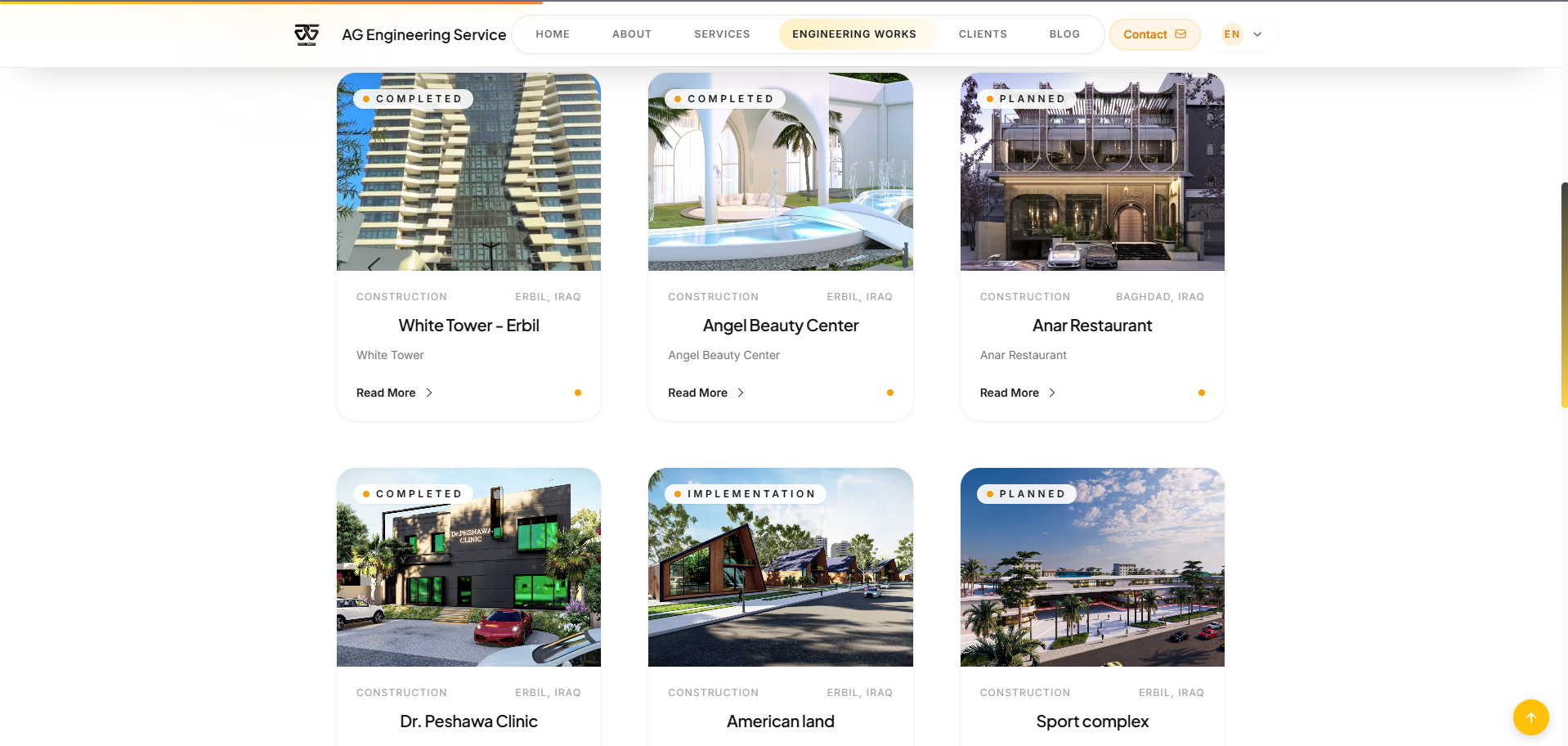 AG Engineering Service Website